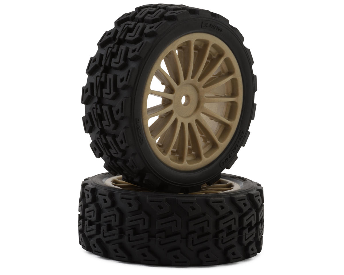 Kyosho Rally Pre-Mounted Tire (2) (Medium) w/12mm Hex