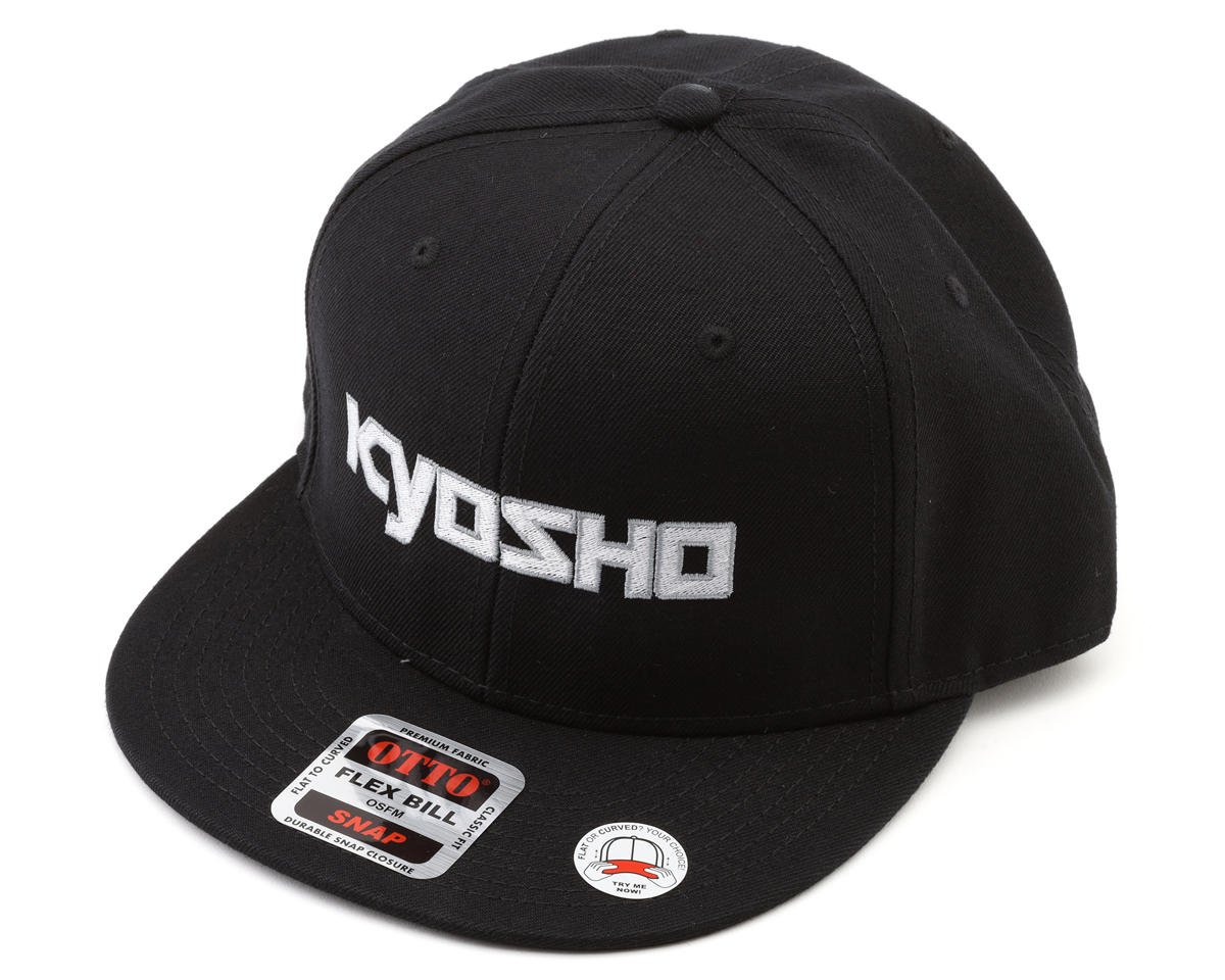 Kyosho Snapback Flatbill Hat (Black) (One Size Fits Most)