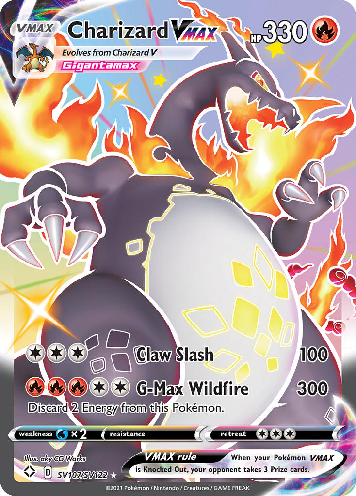 Charizard VMAX - SV107/SV122 (SHF:SV) Shiny Holo Rare - Near Mint Holo