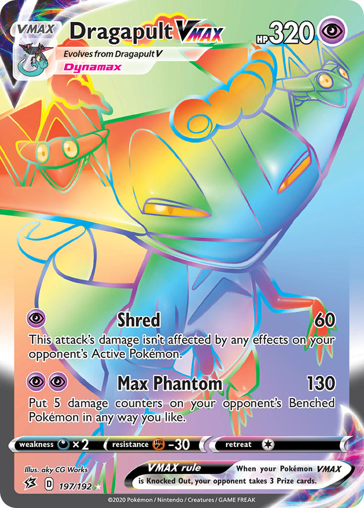 Dragapult VMAX (Secret) - 197/192 (SWSH02) Secret Rare - Near Mint Hol