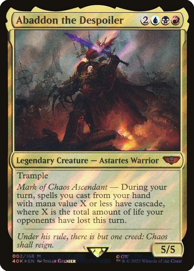 Abaddon the Despoiler [#002 Surge Foil Commander] (40K-M)