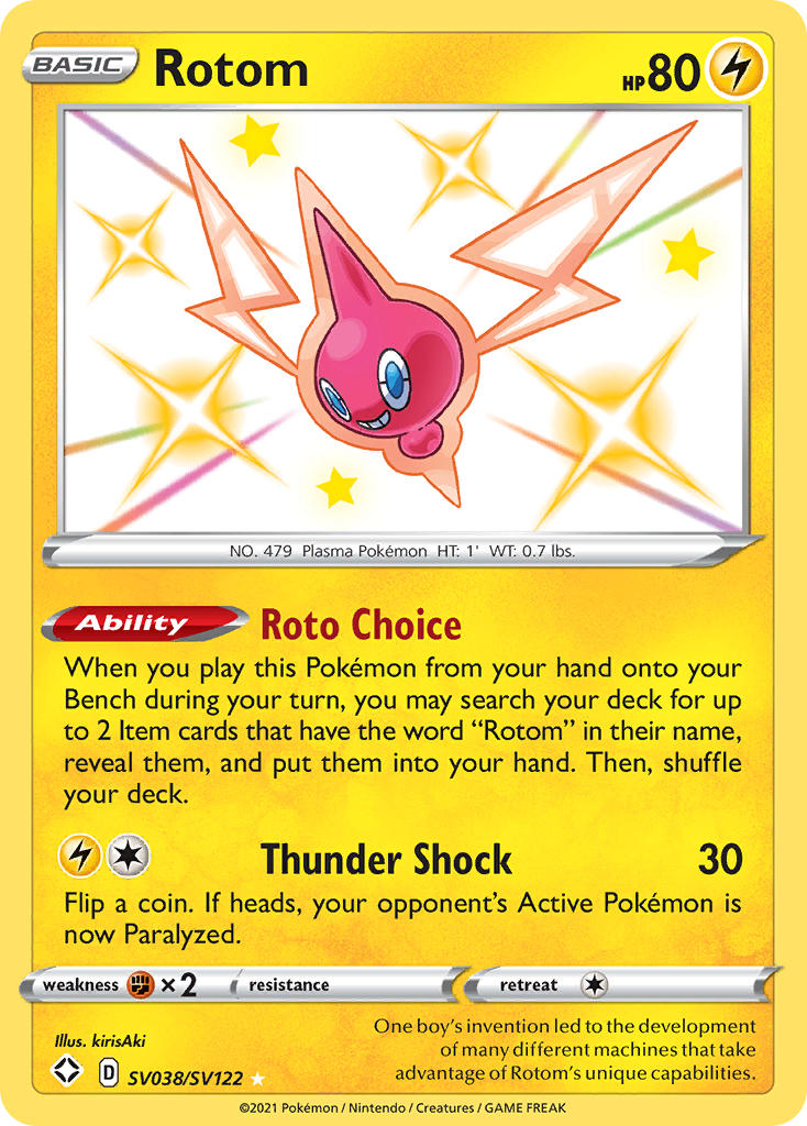 Rotom - SV038/SV122 (SHF:SV) Shiny Holo Rare - Near Mint Holofoil