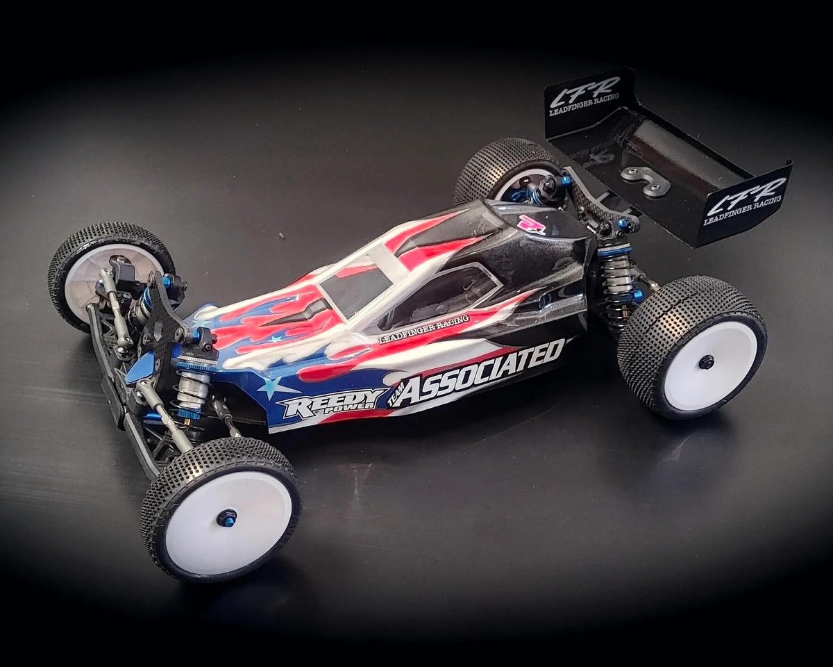 Leadfinger Racing Team Associated RC10B74.2 Retro-Mod 1/10 4WD Buggy Body (Clear)