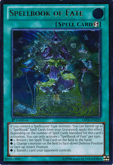 Spellbook of Fate (UTR) (ABYR-EN059) Ultimate Rare - Near Mint 1st Edi