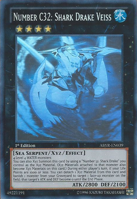 Number C32: Shark Drake Veiss (Ghost Rare) (ABYR-EN039) Ghost Rare - N
