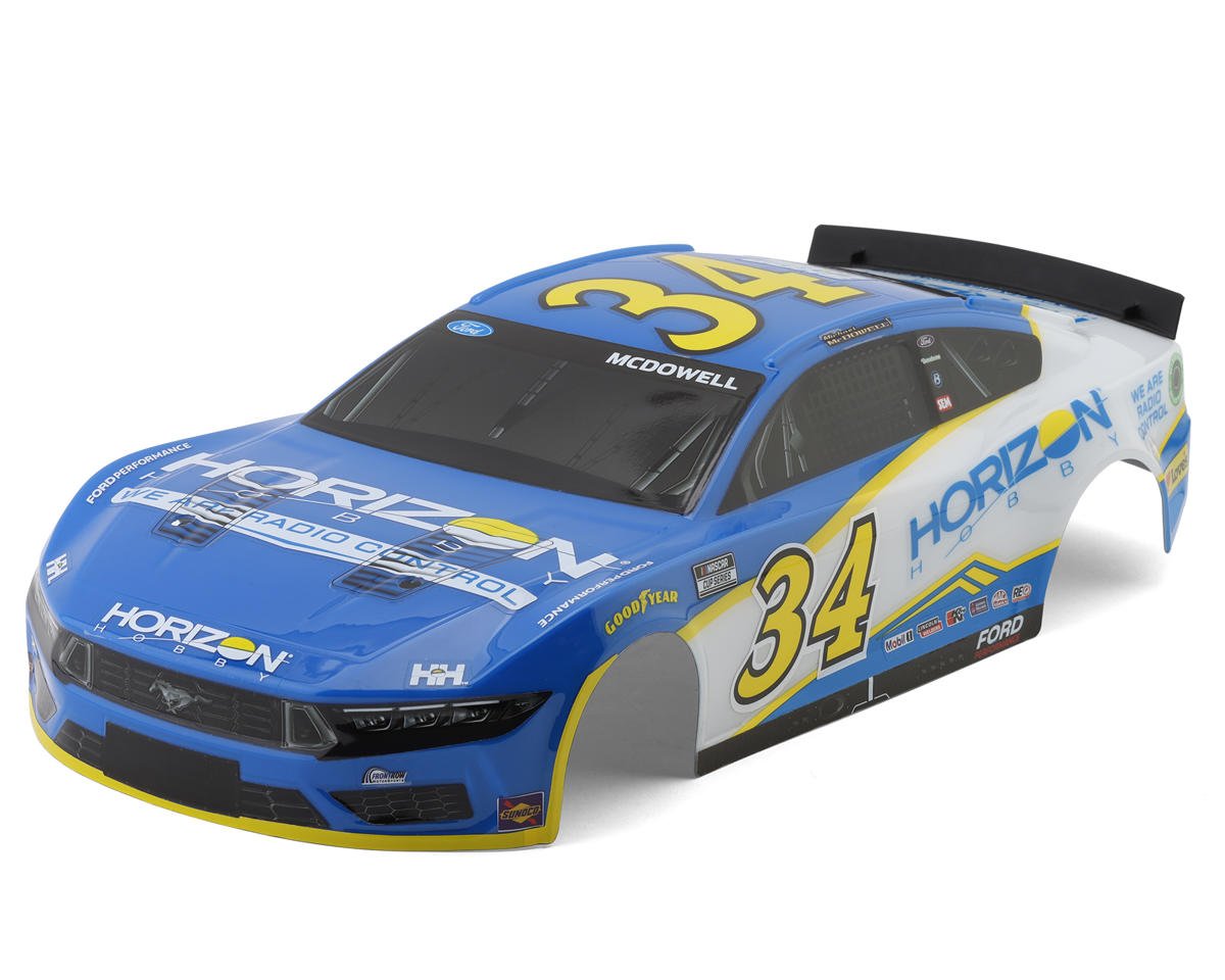 Losi NASCAR Michael McDowell #34 Horizon Hobby 2024 Ford Mustang Pre-Painted Body