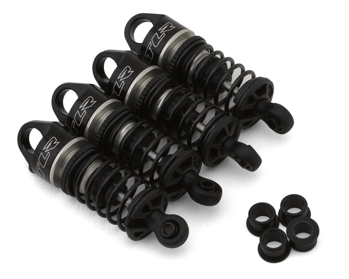 Losi NASCAR® Pre-Assembled Oil-Filled Aluminum Threaded Shock Set (Black) (4)