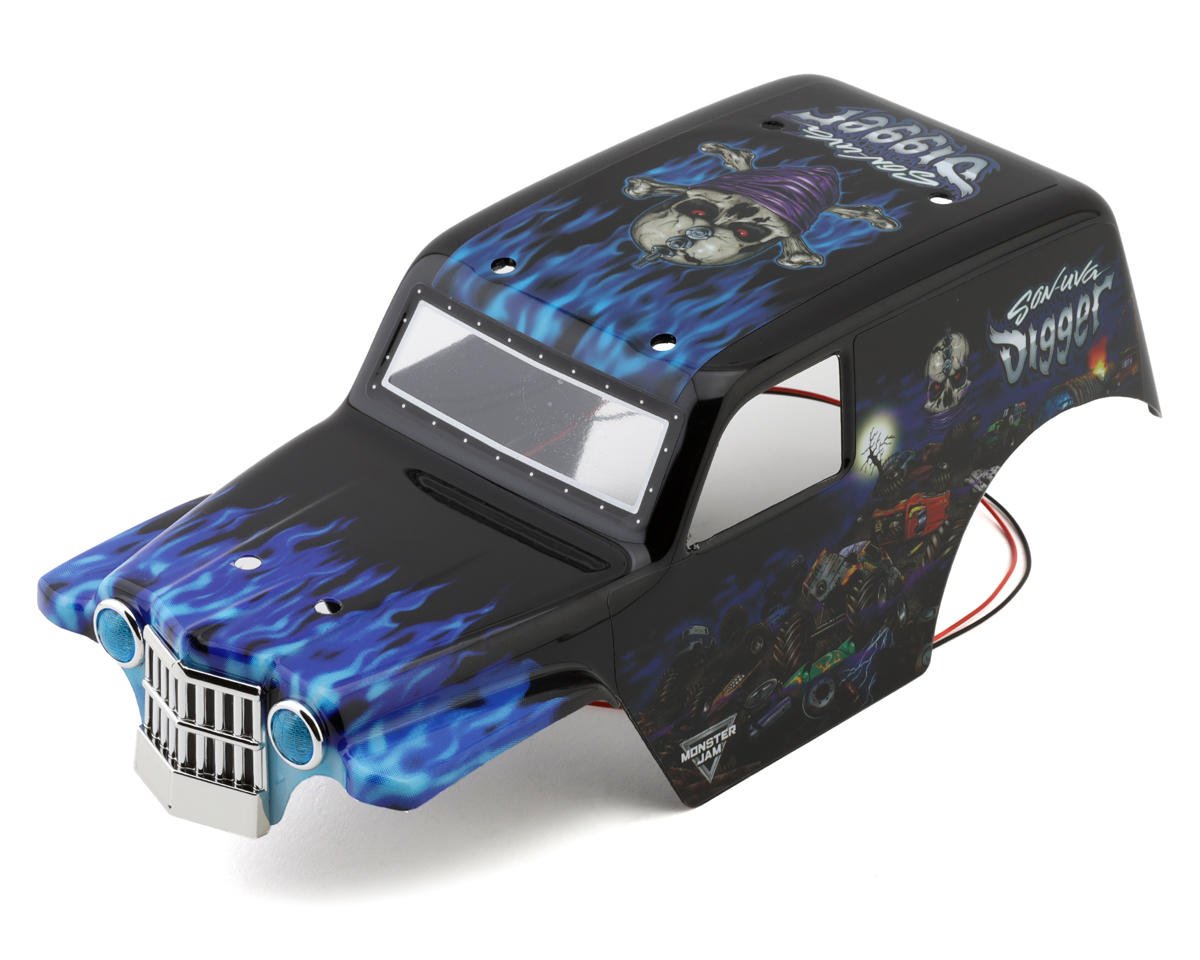 Losi Mini LMT Son Uva Digger 1/18 Pre-Painted Body Set (Blue) w/LEDs