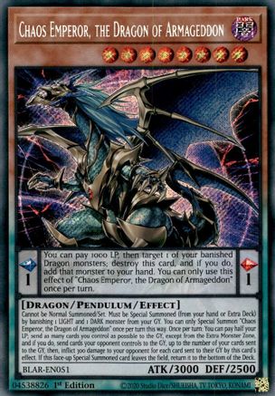 Chaos Emperor, the Dragon of Armageddon (BLAR-EN051) 1st Ed