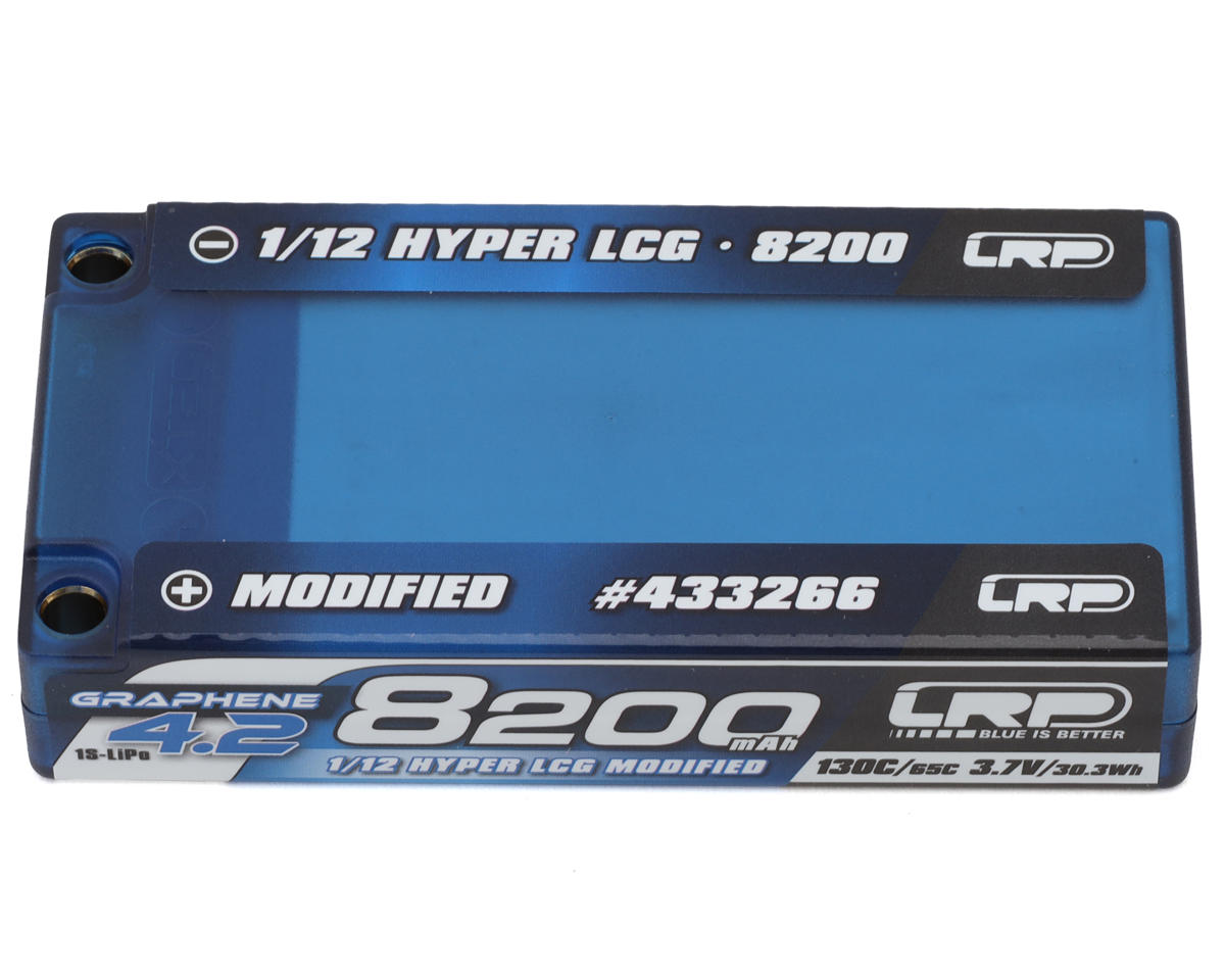 LRP 1/12 Hyper LCG 1S Modified Graphene-4.2 Hardcase LiPo Battery 130C (3.7V/8200mAh) (BRCA/EFRA Approved) w/5mm Bullets