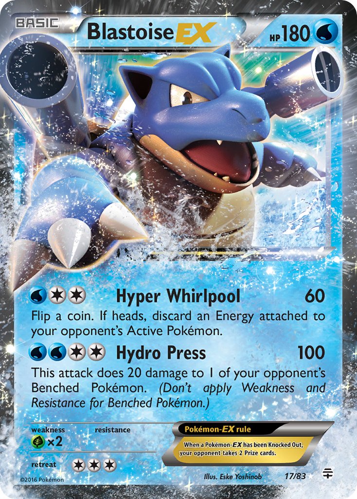 Blastoise EX - 017/083 (GEN) Ultra Rare - Near Mint Holofoil