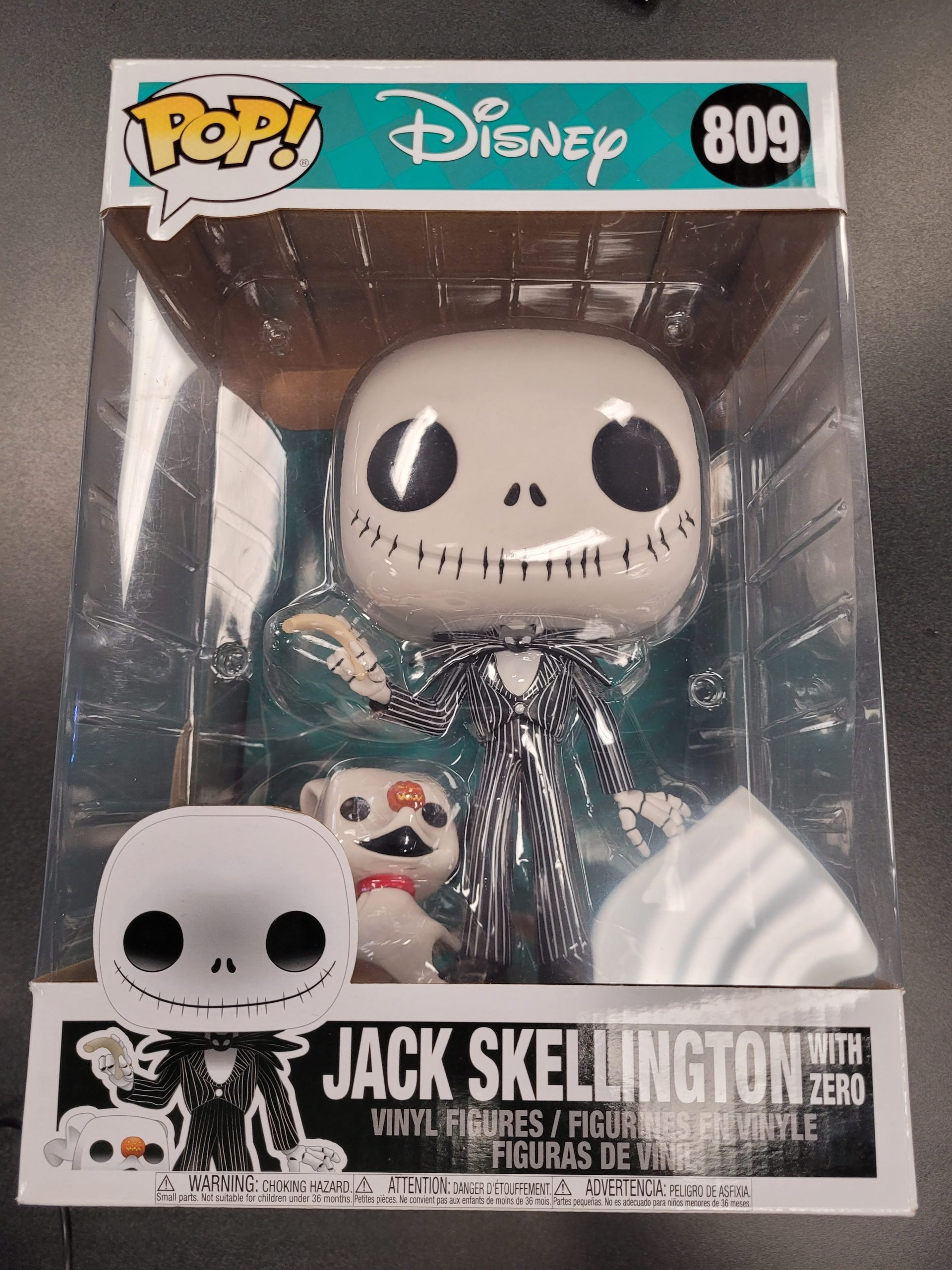 POP Figure (10 Inch): Disney #0809 - Jack Skellington with Zero (Damag