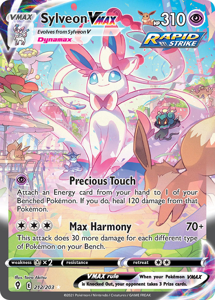 Sylveon VMAX (Alternate Art Secret) - 212/203 (SWSH07) Secret Rare - N