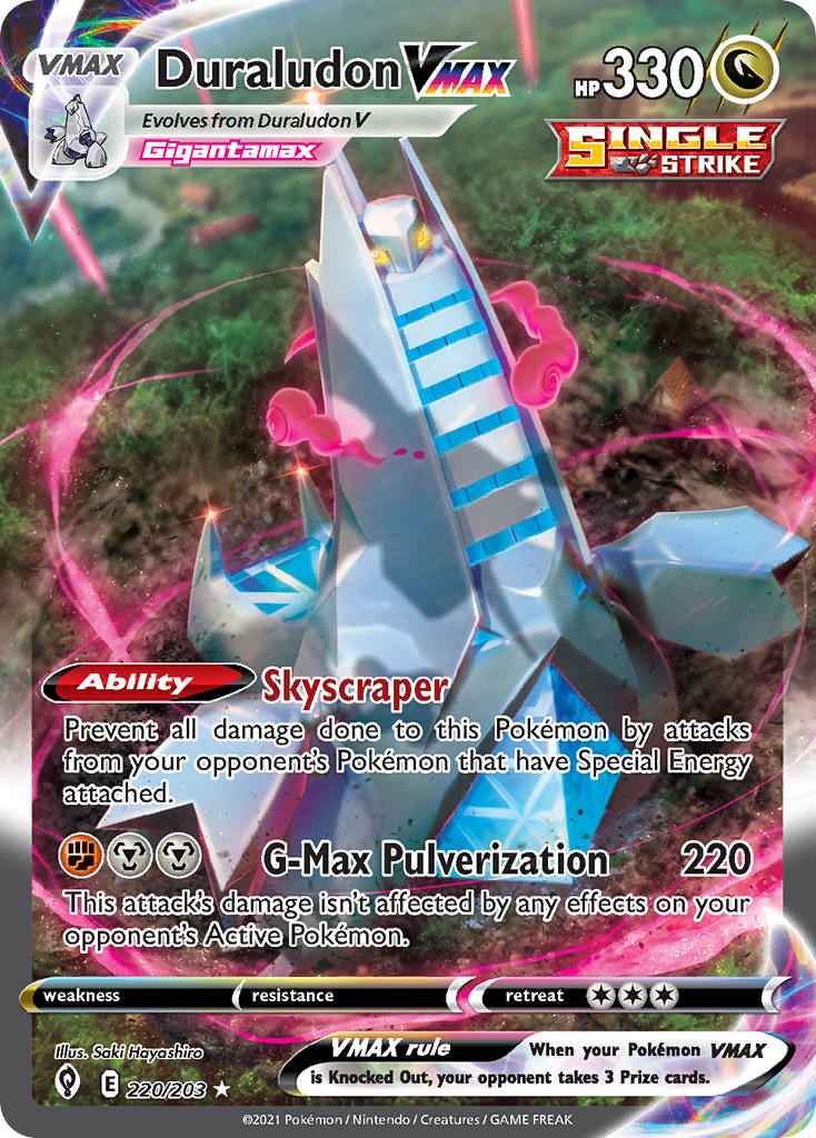 Duraludon VMAX (Alternate Art Secret) - 220/203 (SWSH07) Secret Rare -