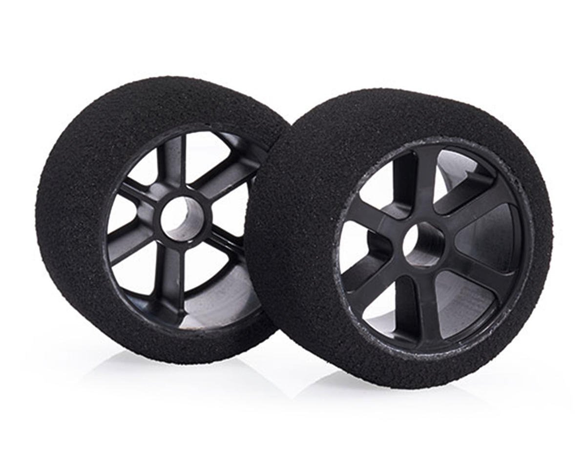 Matrix 1/12 On-Road Foam Front Tires (30 Shore/Pink) (Carbon Wheel) (2) (Bearing Style)