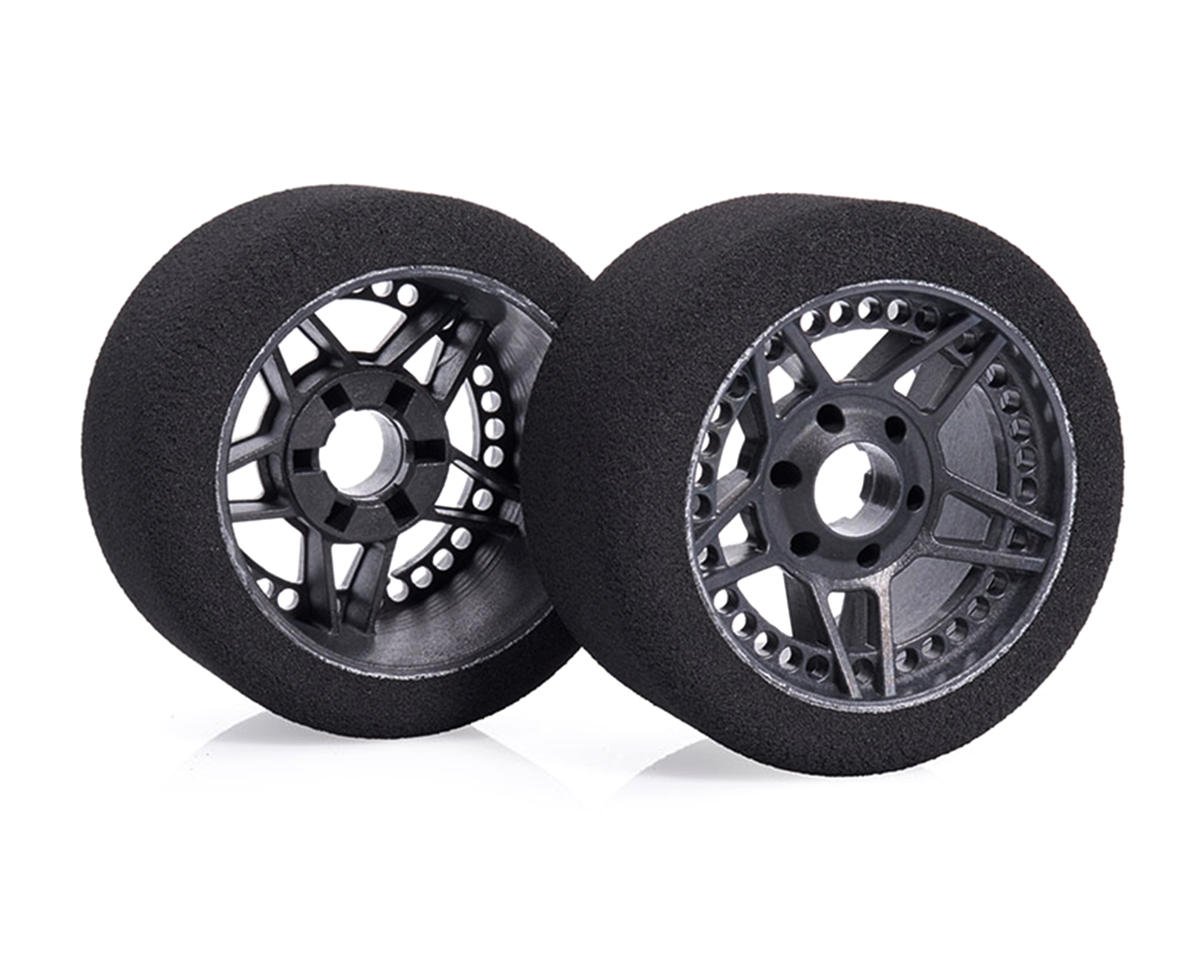 Matrix 37mm 1/8 On-Road Foam Front Tires (32/40 Shore) (Carbon Rim) (2) (Pin Style)