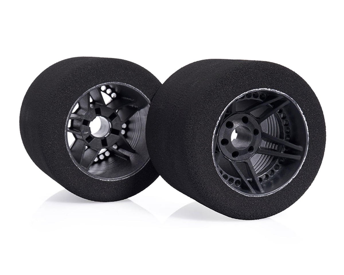 Matrix 60mm 1/8 On-Road Foam Rear Tires (32 Shore) (Carbon Rim) (2) (Pin Style)