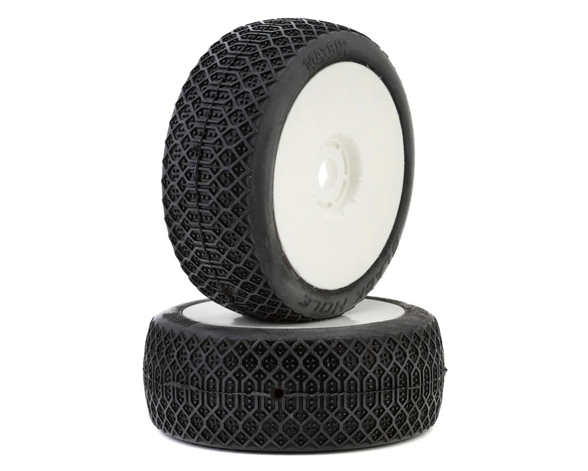 Matrix Blackhole 1/8 Pre-Mounted Buggy (2024 Champion) Tires (White) (2) (Super Soft)