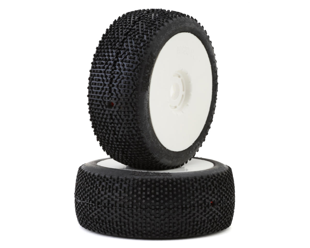 Matrix Neutron 1/8 Off-Road Pre-Mounted Buggy Tires (White) (2) (Super Soft)