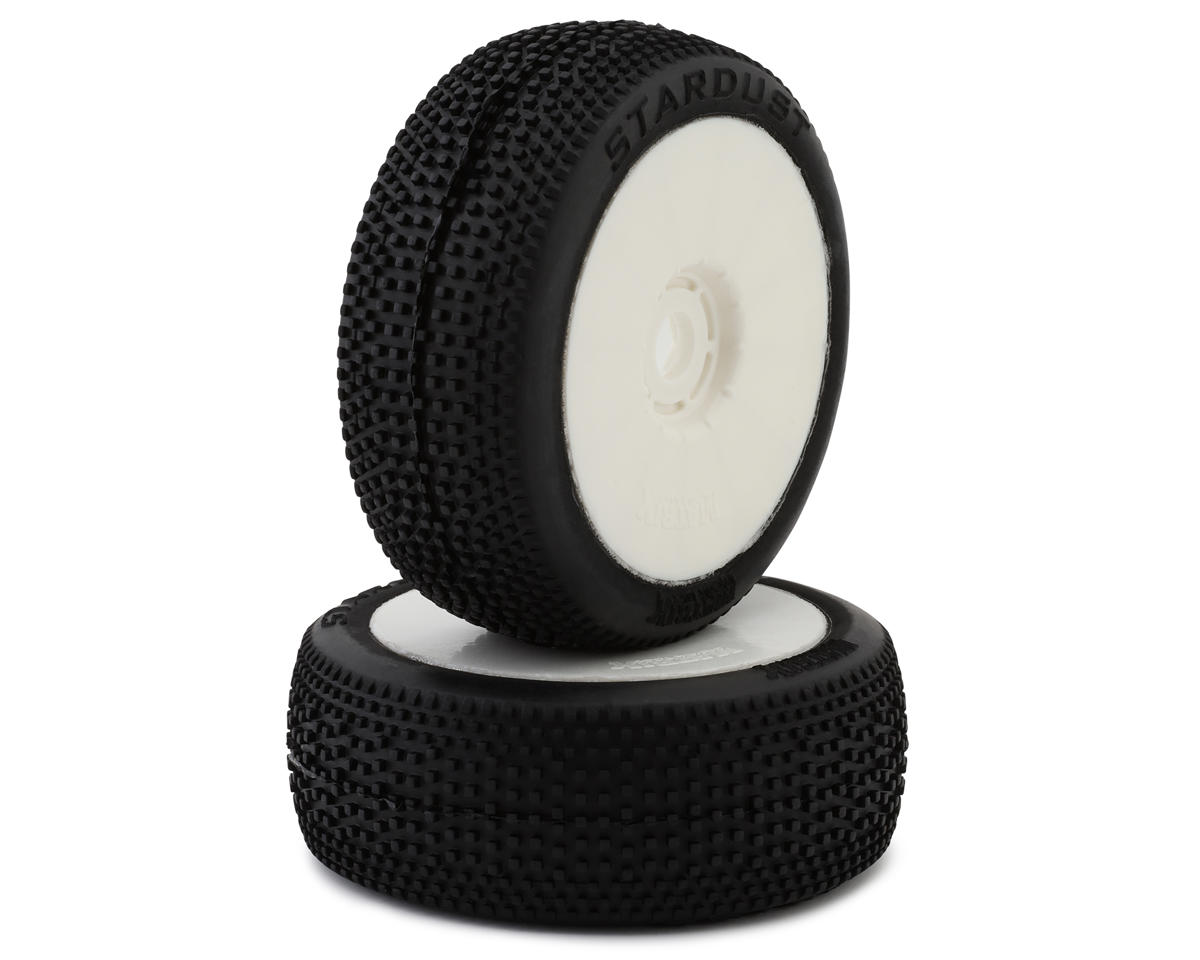 Matrix Stardust 1/8 Off-Road Pre-Mounted Buggy Tires (White) (2) (Clay Medium)