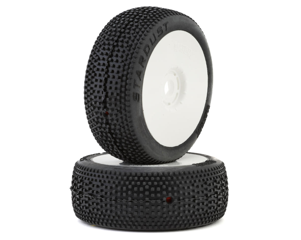 Matrix Stardust 1/8 Off-Road Pre-Mounted Buggy Tires (White) (2) (Hard)