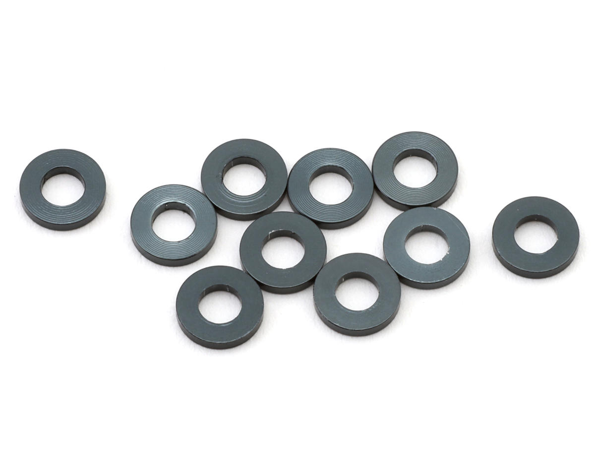 Mugen Seiki 3x6x1mm Aluminum Shims (Grey) (10)