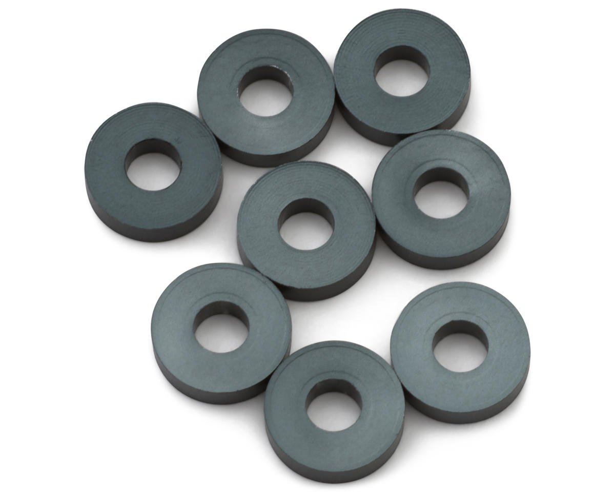 Mugen Seiki 3x8x2mm Aluminum Roll Center Spacers (Gun Metal) (8)