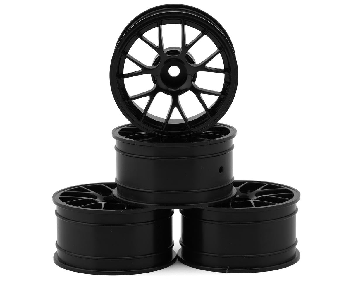MST M Black RE Touring Car Wheels (24.5mm) (4) (5mm Offset)