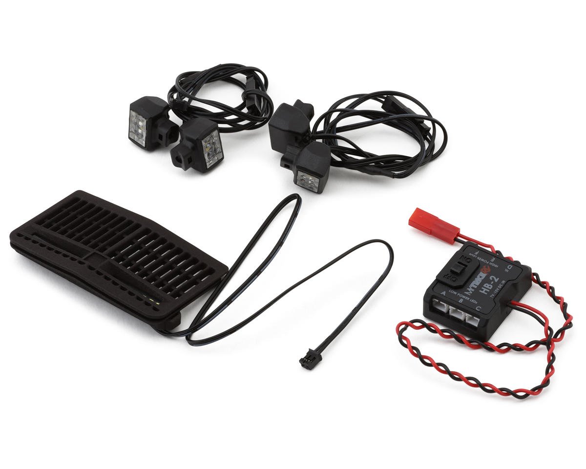 MyTrickRC Pro-Line Comp Wagon Body Molded Scale Grille & LED Light Kit w/HB-2 Lighting Controller