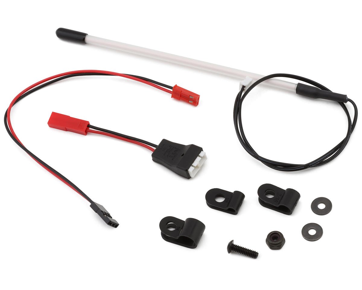 MyTrickRC TrickWhip Super Bright Scale Whip Light Tube (Red) (12V) w/12V-3V Voltage Regulator & Receiver Cable