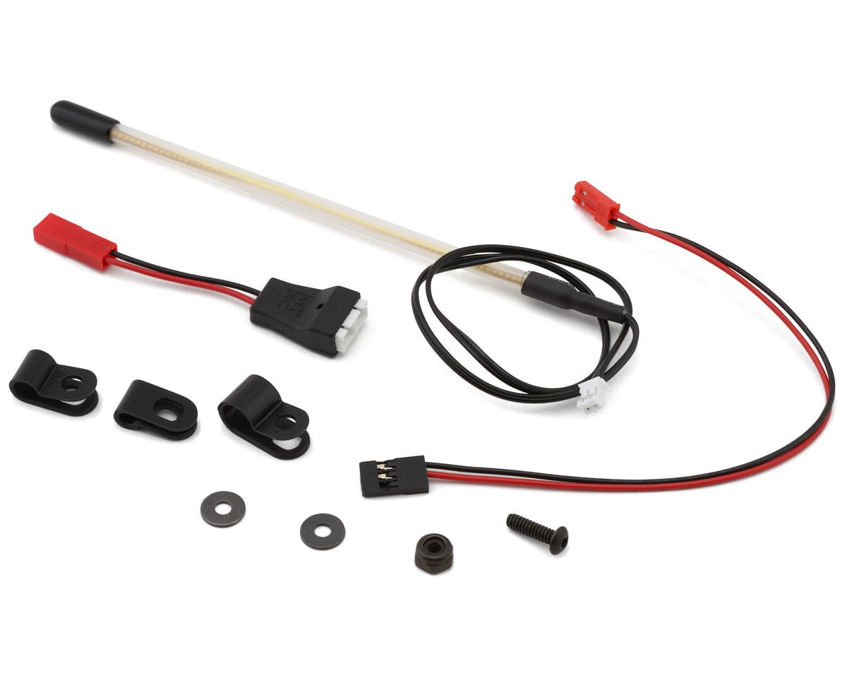 MyTrickRC TrickWhip Super Bright Scale Whip Light Tube (Light White) (12V) w/12V-3V Voltage Regulator & Receiver Cable