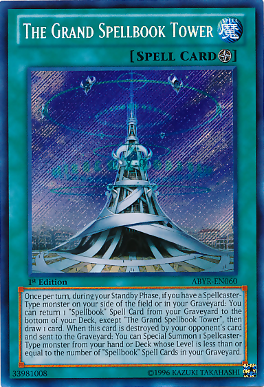 The Grand Spellbook Tower (ABYR-EN060) Secret Rare - Near Mint 1st Edi