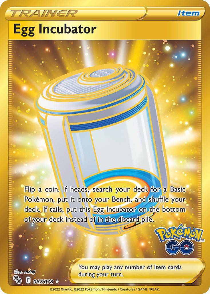 Egg Incubator (Secret) - 087/078 (PGO) Secret Rare - Near Mint Holofoi