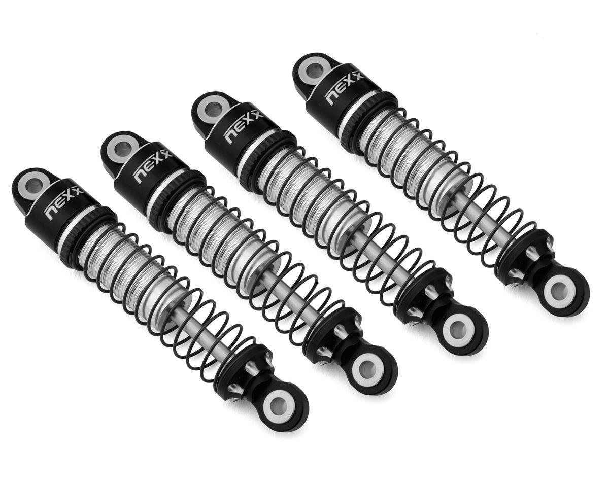 NEXX Racing 56mm Aluminum Threaded Oil-Filled Shocks (Black) (4) for Traxxas TRX-4M