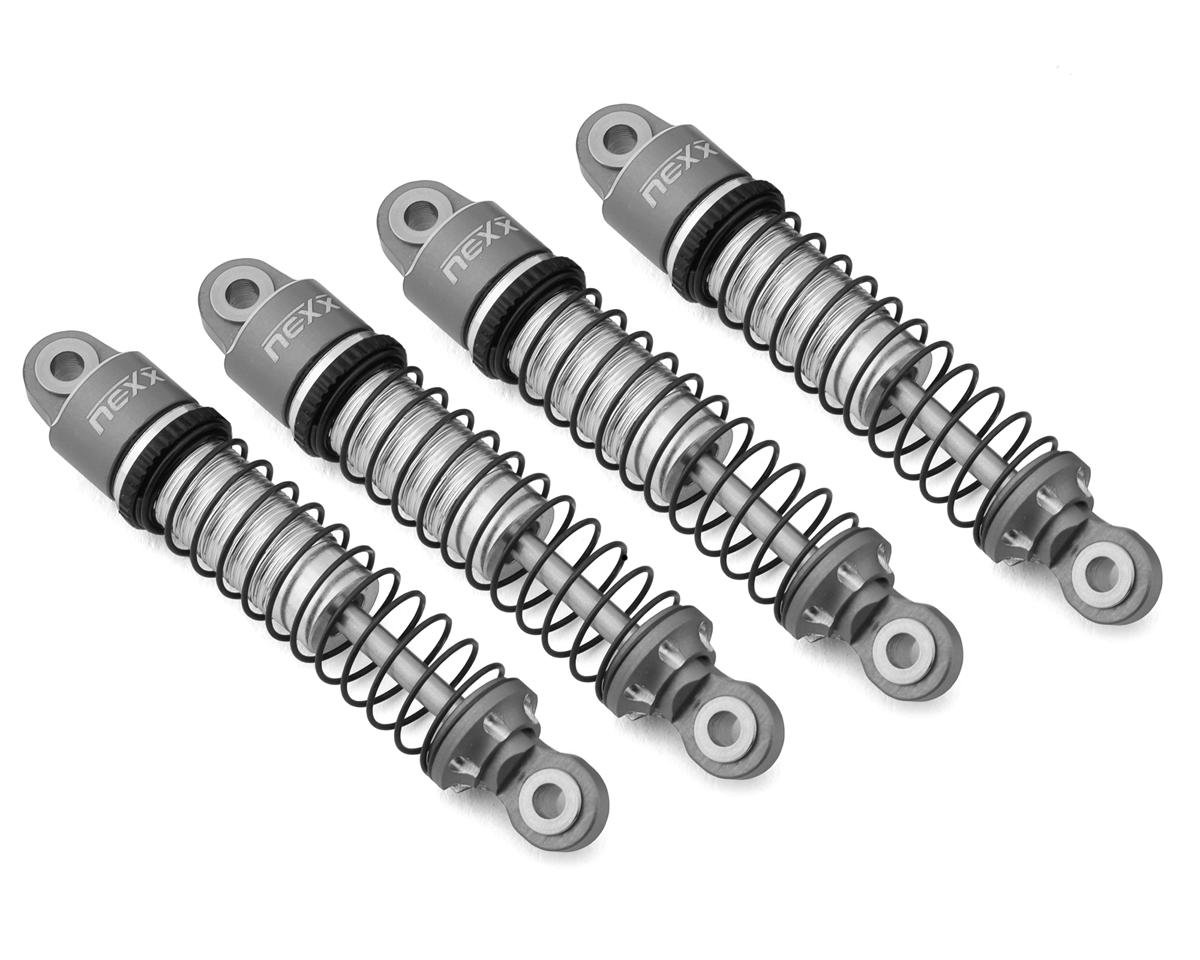 NEXX Racing 56mm Aluminum Threaded Oil-Filled Shocks (Grey) (4) for Traxxas TRX-4M