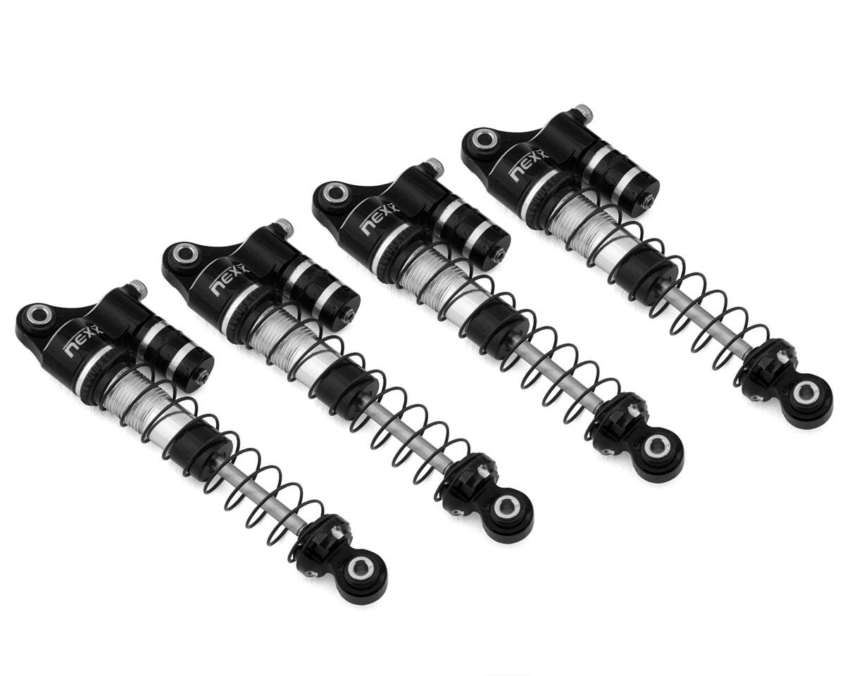 NEXX Racing AX24 52mm Aluminum Oil-Filled Long Travel Reservoir Shocks (Black) (4)