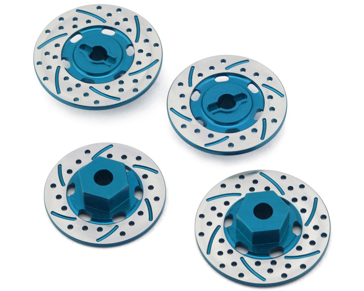 NEXX Racing 12mm Aluminum Brake Rotor Hex Hubs for Traxxas® 4-Tec® (Turquoise) (2.5mm Offset) (4)