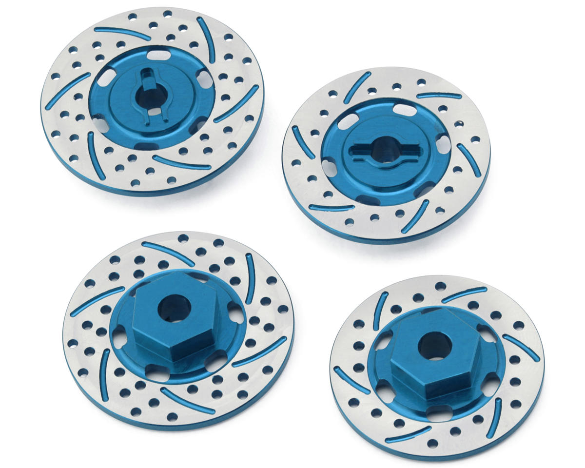 NEXX Racing 12mm Aluminum Brake Rotor Hex Hubs for Traxxas® 4-Tec® (Turquoise) (0mm Offset) (4)