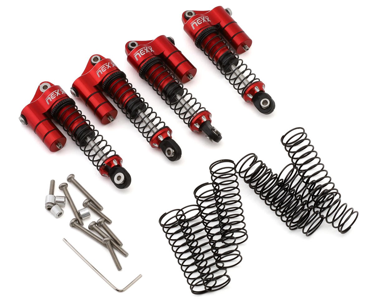 NEXX Racing Redcat MT-18 53mm Aluminum Oil-Filled Reservoir Shocks (Red) (4)