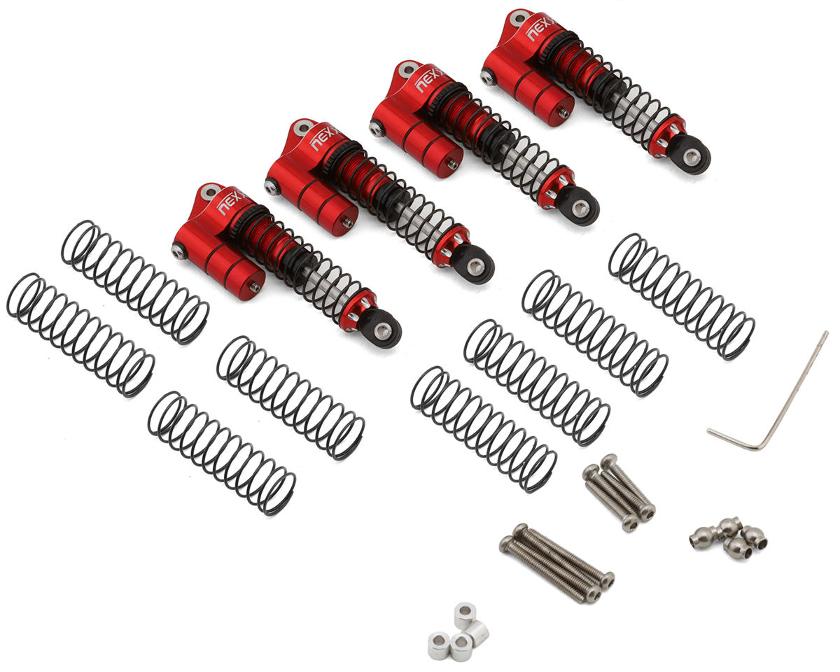 NEXX Racing CR18P/Venture 18 53mm Aluminum Oil-Filled Reservoir Shocks (Red) (4)