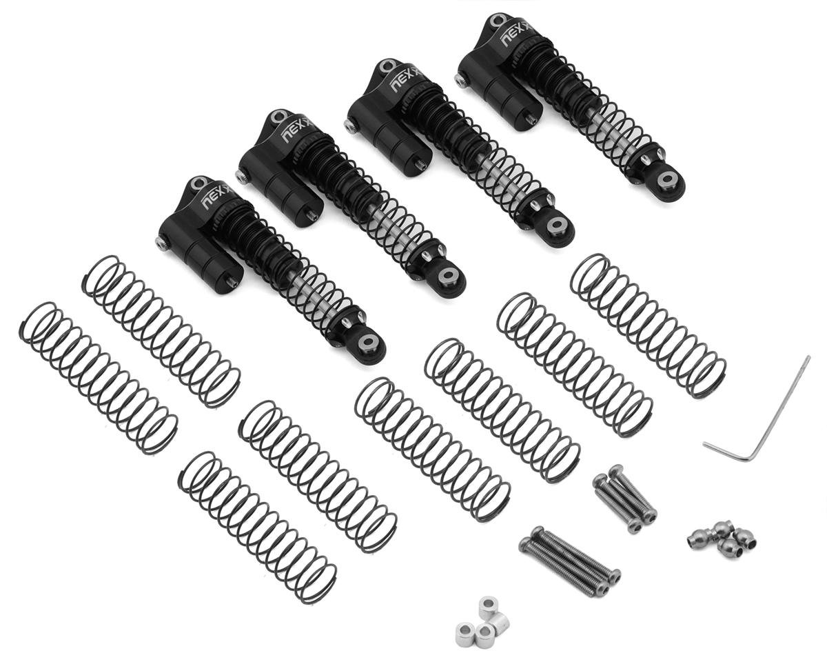 NEXX Racing CR18P/Venture 18 59mm Long Aluminum Oil-Filled Reservoir Shocks (Black) (2)