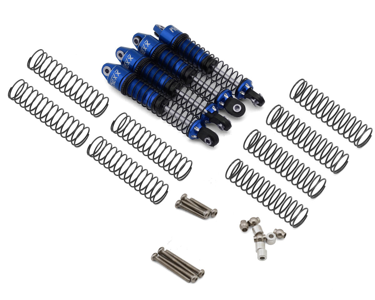 NEXX Racing CR18P/Venture 18 Long Travel 59mm Aluminum Oil-Filled Shocks (Blue) (4)