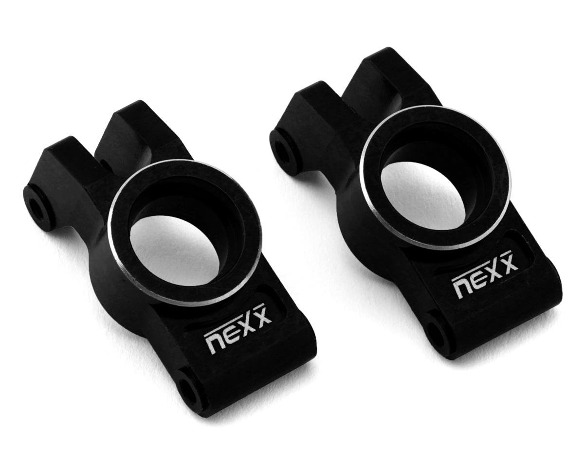 NEXX Racing Arrma Grom Aluminum Rear Hub Carriers (Black) (2)