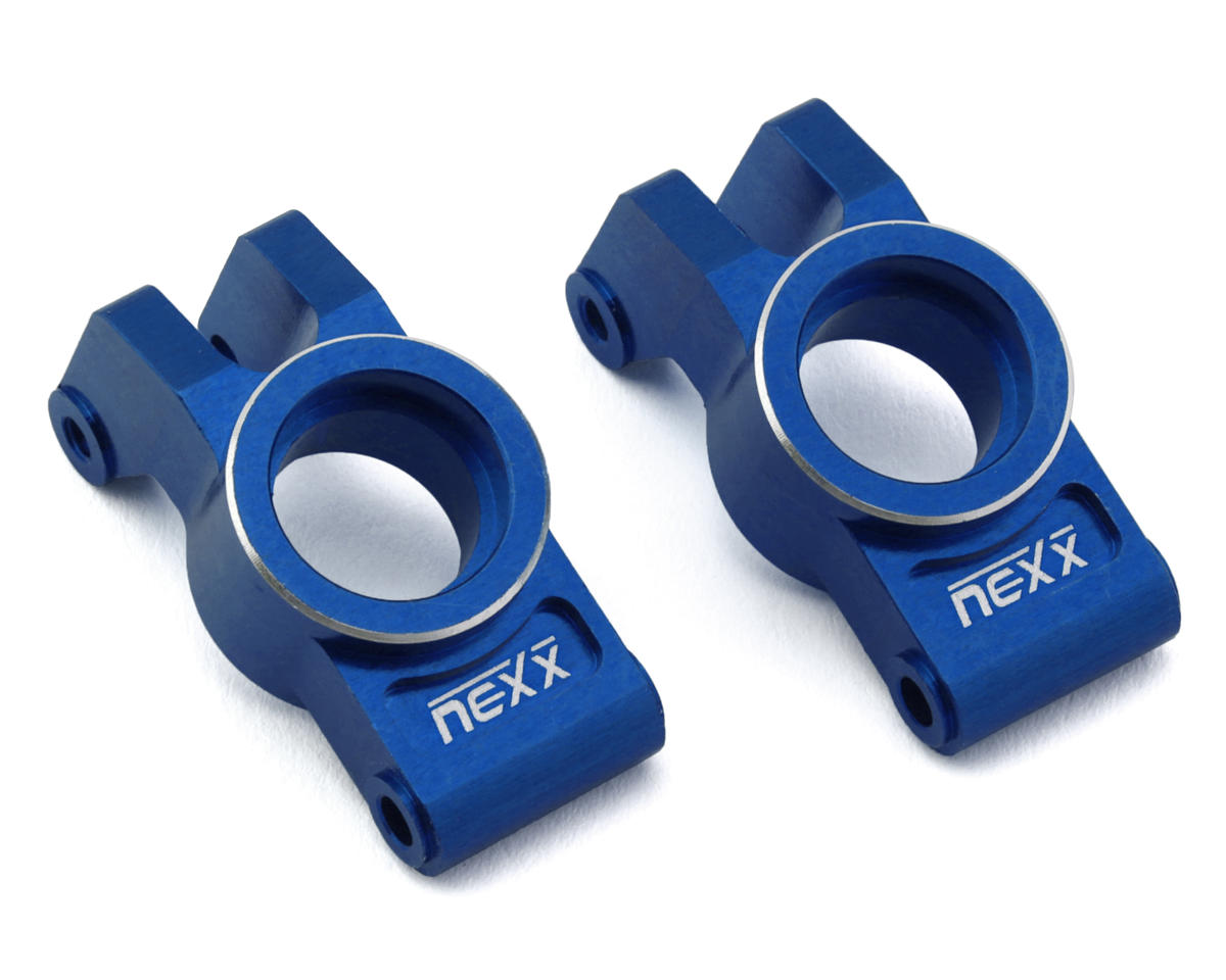 NEXX Racing Arrma Grom Aluminum Rear Hub Carriers (Blue) (2)
