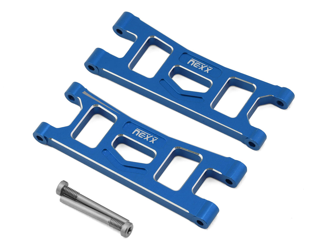 NEXX Racing Arrma® Granite Grom/Typhon Grom Aluminum Rear Lower Suspension Arms (Blue) (2)