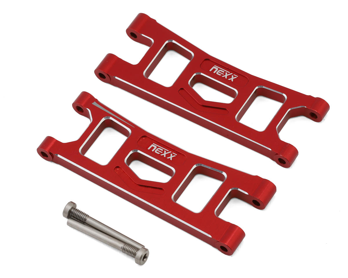 NEXX Racing Arrma® Granite Grom/Typhon Grom Aluminum Rear Lower Suspension Arms (Red) (2)