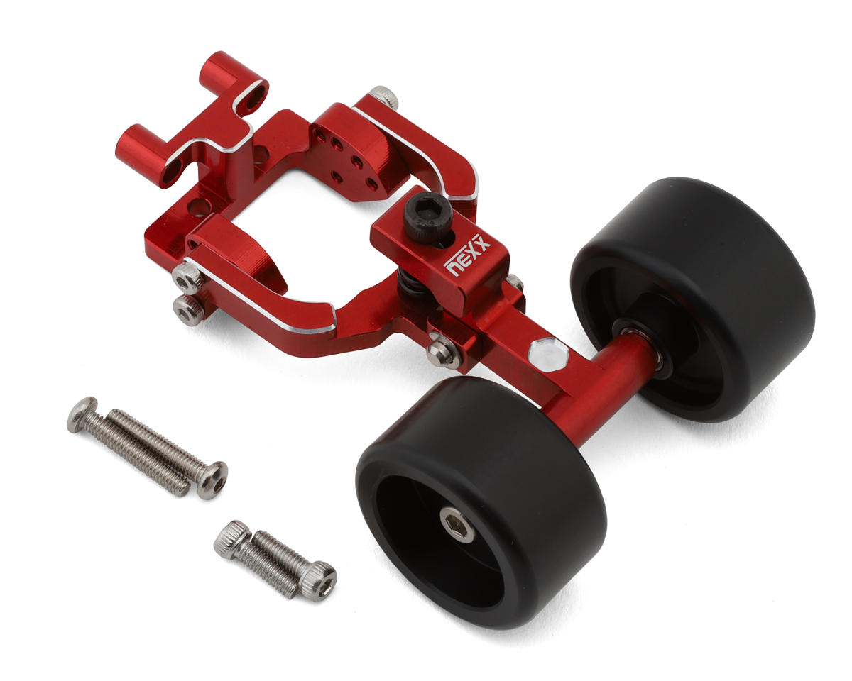 NEXX Racing Arrma® Typhon Grom Aluminum Wheelie Bar Assembly (Red)