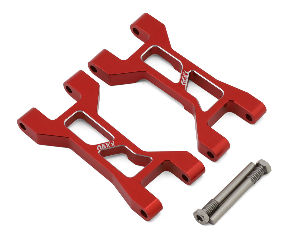 NEXX Racing Aluminum Rear Upper Suspension Arms for Traxxas® Mini Maxx® (Red) (2)