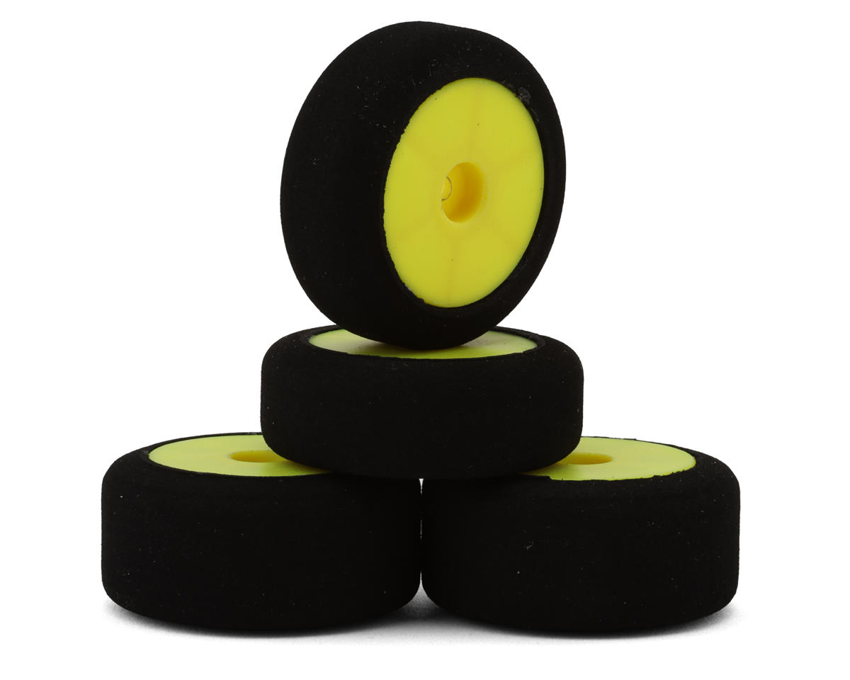 NEXX Racing Losi® Micro-B Pre-Mounted Foam Tires w/Solid Wheels (Yellow) (4)