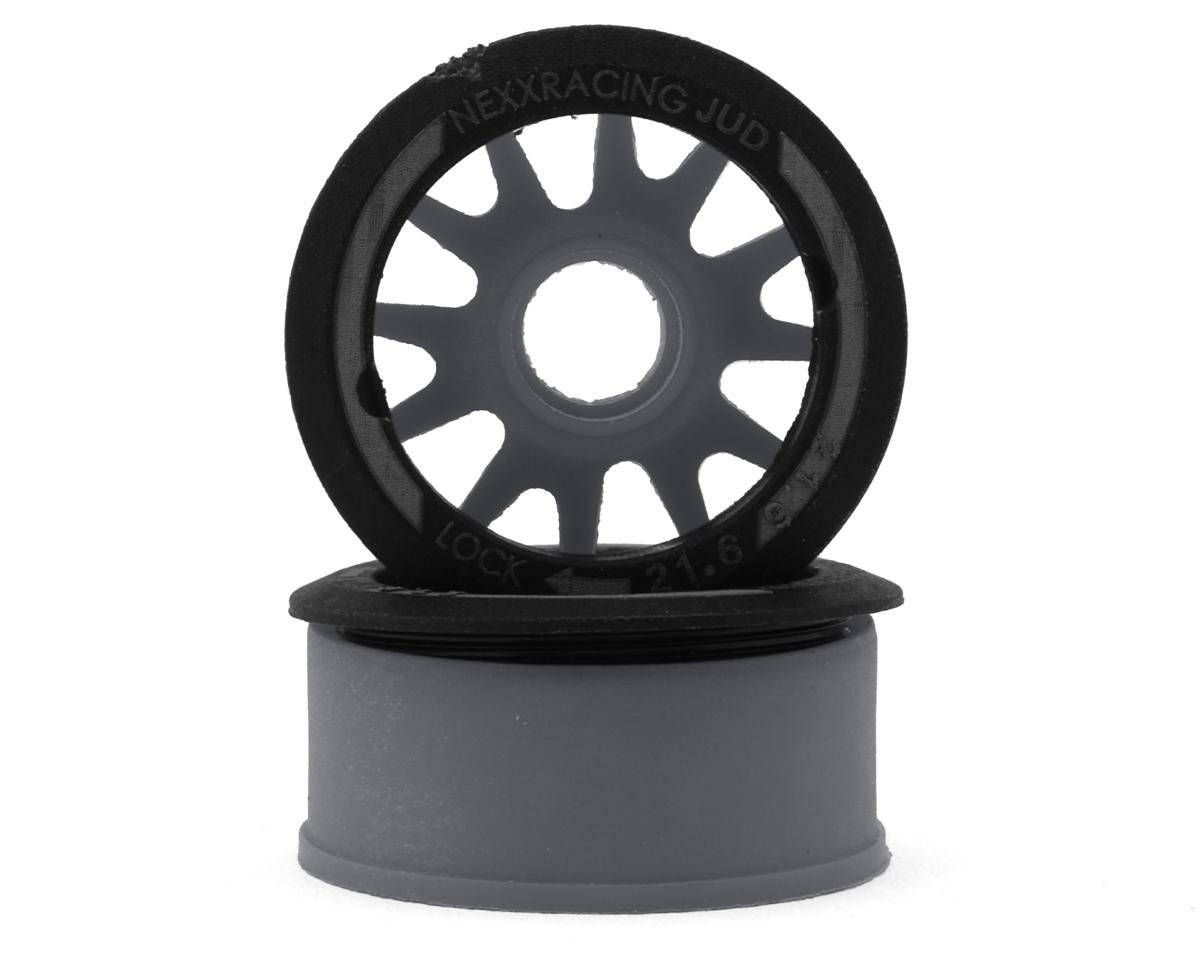 NEXX Racing Mini-Z RWD "JUD" EVO Front Threaded Side-Wall Carbon Fiber Rims (-1mm Offset) (Grey) (2)